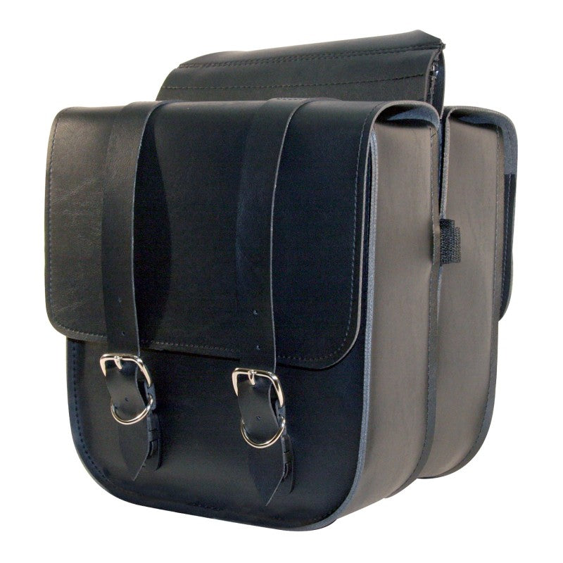 Willie 58301-00 & Max Universal Standard Straight Saddlebags (11 in L x 12 in W x 3.5 in H) - Black