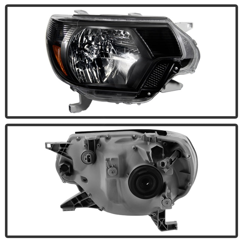 9031069 Xtune fits Toyota 12-20 Tacoma 2015 OEM Style Headlights Black HD-JH-T