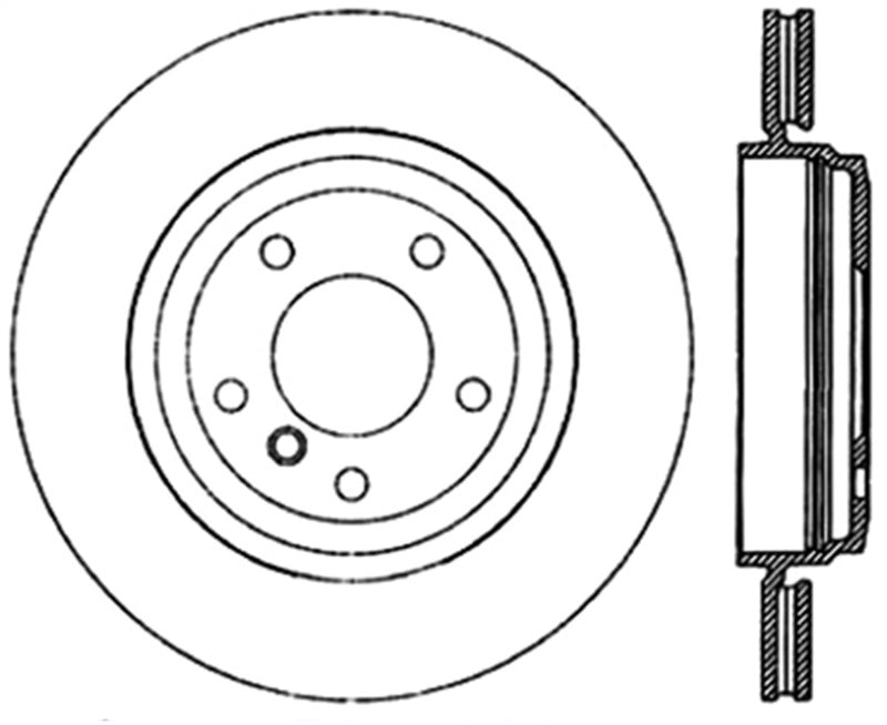Stoptech 127.34057L 00-07 BMW 330 Series E46/E90 Drilled & Slotted Left Rear Rotor