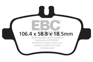 EBC UD1646 13+ fits Mercedes-Benz CLA250 2.0 Turbo Ultimax2 Rear Brake Pads
