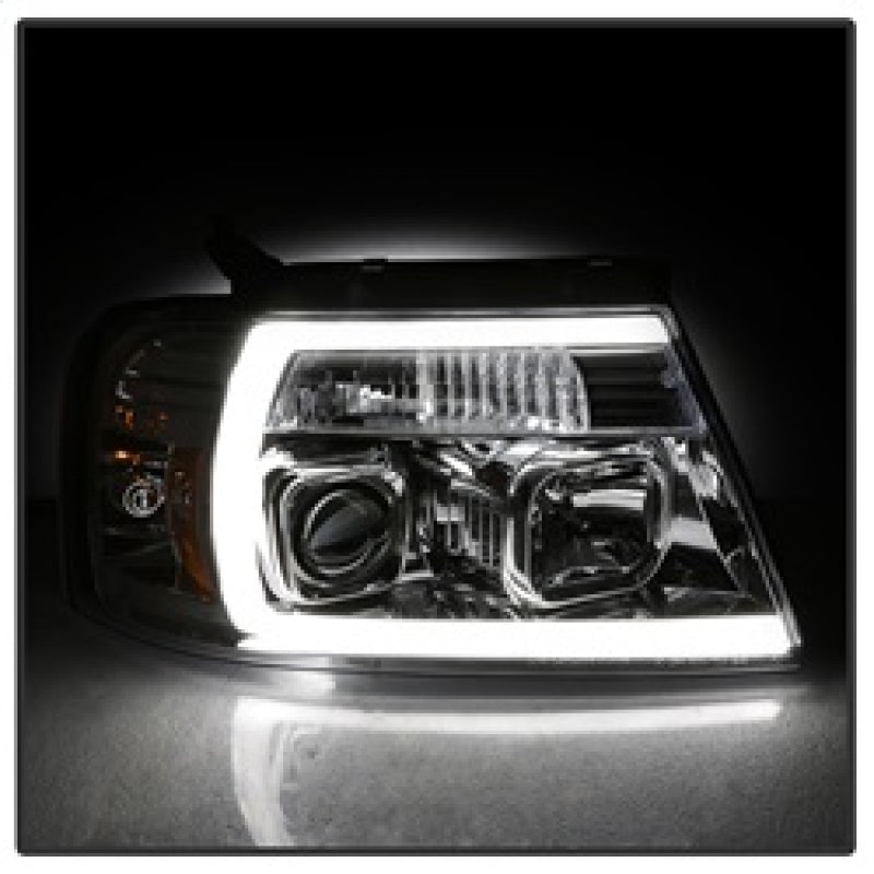 Spyder 5084637 fits Ford 04-08 F-150 Light Bar Projector Headlights - Chrome (P