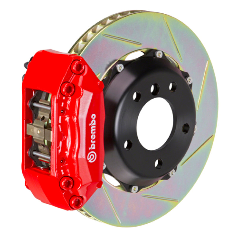 Brembo 1A2.6005A2 fits A4/98-04 A6 2.8 Front GT BBK 4 Piston Cast 2pc 328x28 2pc Rotor Slotted Type1-Red