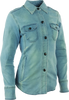 Speed and Strength Speed Society Armored Moto Shirt Denim Blue Womens - XL