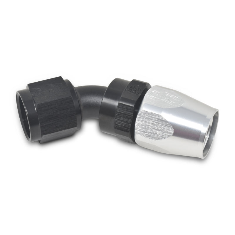 Russell 610083 Performance -4 AN Black/Silver 45 Degree Full Flow Hose End