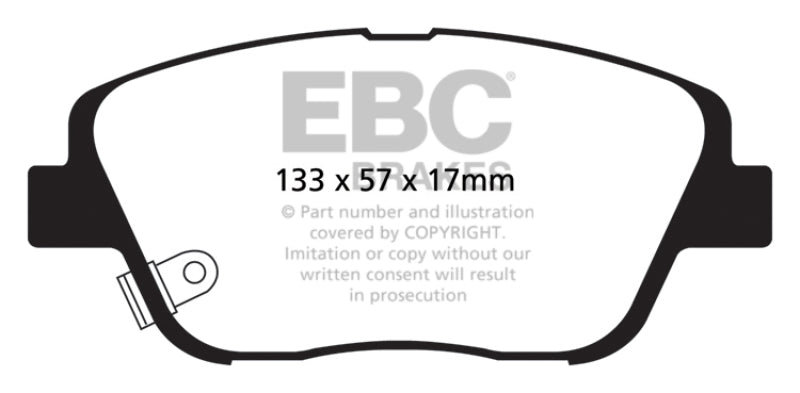 EBC DP21864 fits Hyundai 10-14 Sonata 2.0 Turbo Greenstuff Front Brake Pads