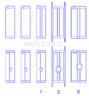 King MB5534SI040 fits Chrysler/fits Jeep 318ci (Size 040) Main Bearing Set
