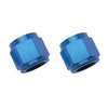Russell 660580 Performance -8 AN Tube Nuts 1/2in dia. (Blue) (2 pcs.)