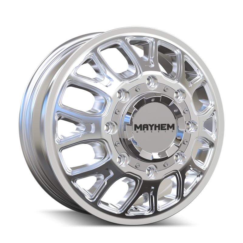 Mayhem 8107D-7681FP 8107D Cogent Dually 17x6.5 / 8x165.1 BP / 125mm Offset / 121.3mm Hub Polished Wheel