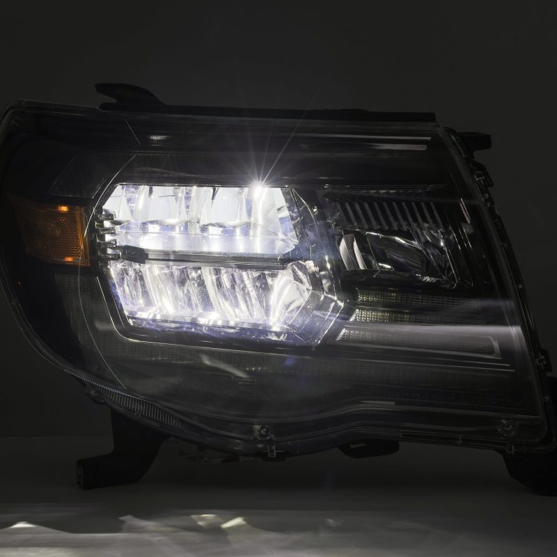 AlphaRex 880734 fits Toyota 05-11 Tacoma LUXX Crystal Headlights Plank Style Chrome w/Activation Light/DRL