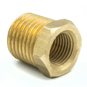 AutoMeter 2279 Autometer Brass Adapter Fitting - 1/4in NPT Male / 1/8in NPT Female