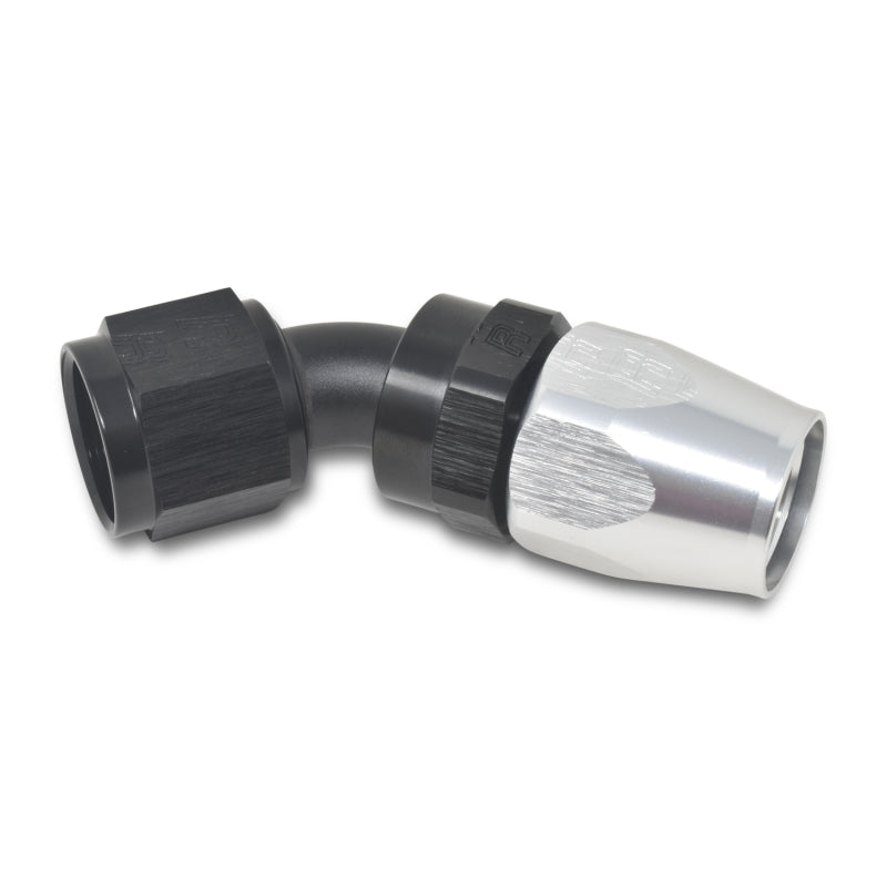Russell 610113 Performance -10 AN Black/Silver 45 Degree Full Flow Hose End