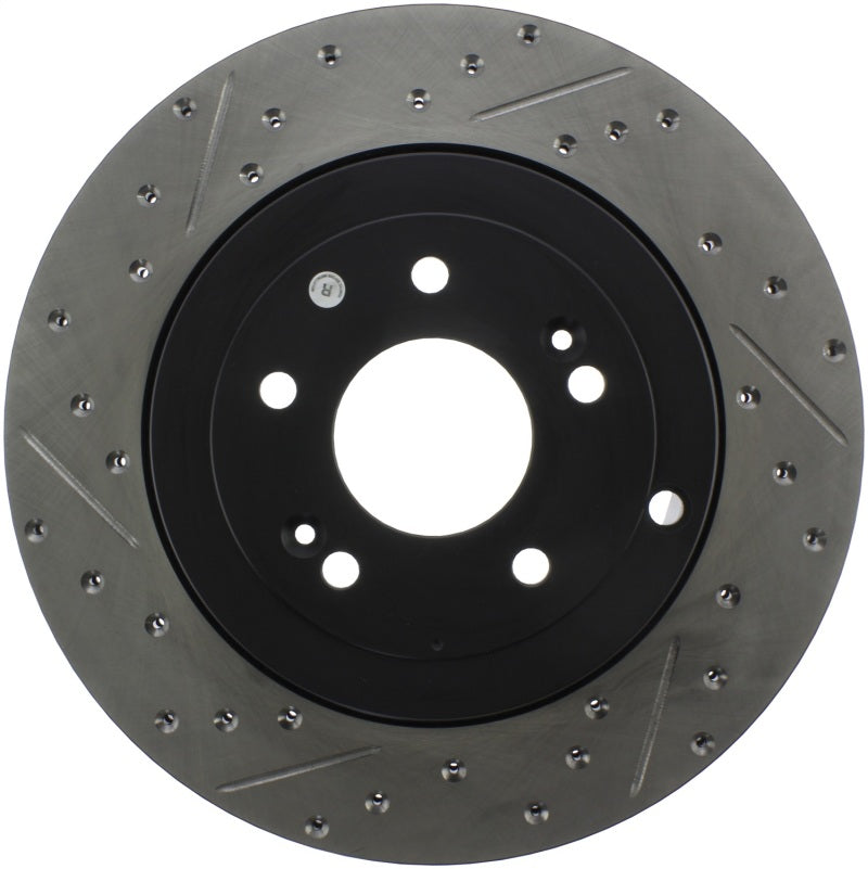 Stoptech 127.51035R 10 fits Hyundai Genesis Coupe w/ Factory Brembo Slotted & Drilled Right Rear Rotor