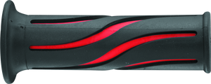 BikeMaster 105936 BikeMaster 7/8in Wave Grips - Black/Red