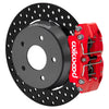 Wilwood 140-18060-DR 22-24 Polaris RZR Turbo/ Pro R 5-Lug Rear Big Brake Kit - Slotted Rotors Red