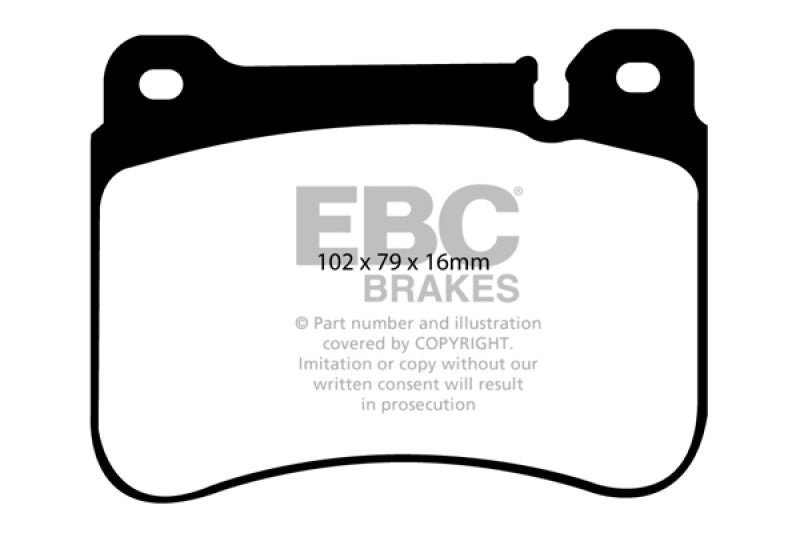 EBC DP21590 fits Mercedes-Benz 05-07 C230 (W203) 2.5 Sport Sedan Greenstuff Front Brake Pads