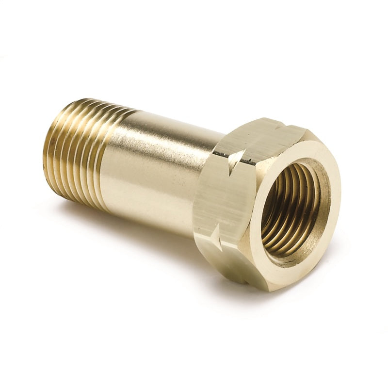 AutoMeter 2373 Fitting Adapter 3/8in NPT Male Extension Brass for Mechanical Temperature Gauge