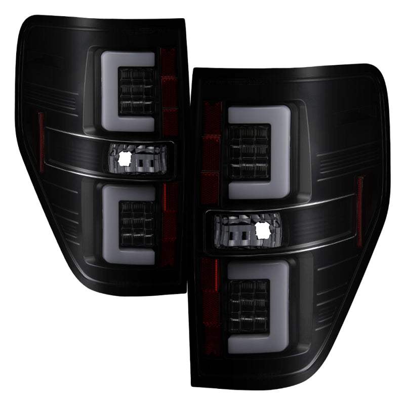 Spyder 5084217 fits Ford 09-14 F150 V2 Light Bar LED Tail Lights - Blk Smoke (A