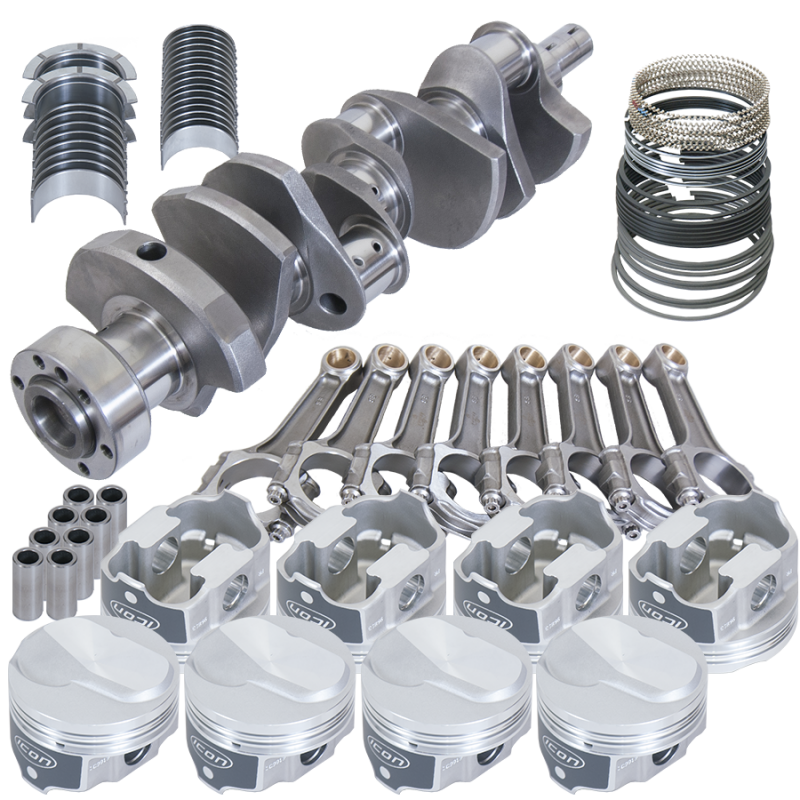 Eagle 18320L100 fits Chevy 454 1Pc 4.000in Crank 6.135in I-Beam Rods 18.3cc 4.350in Pistons Rotating Assembly
