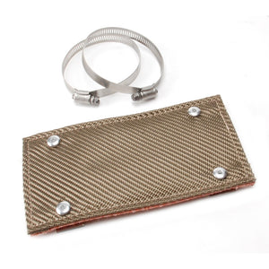 DEI 10453 Pipe Shield w/Stainless Steel Clamps - 4in x 8in - Titanium