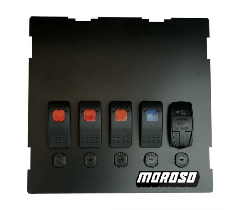 Moroso 74317 fits Mazda 99-04 Miata NB Radio/HVAC Pocket Block Off Plate With Switches