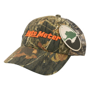 AutoMeter 444 Autometer Hat Mesh Black w/ Velcro Hunting Camo Blaze Orange