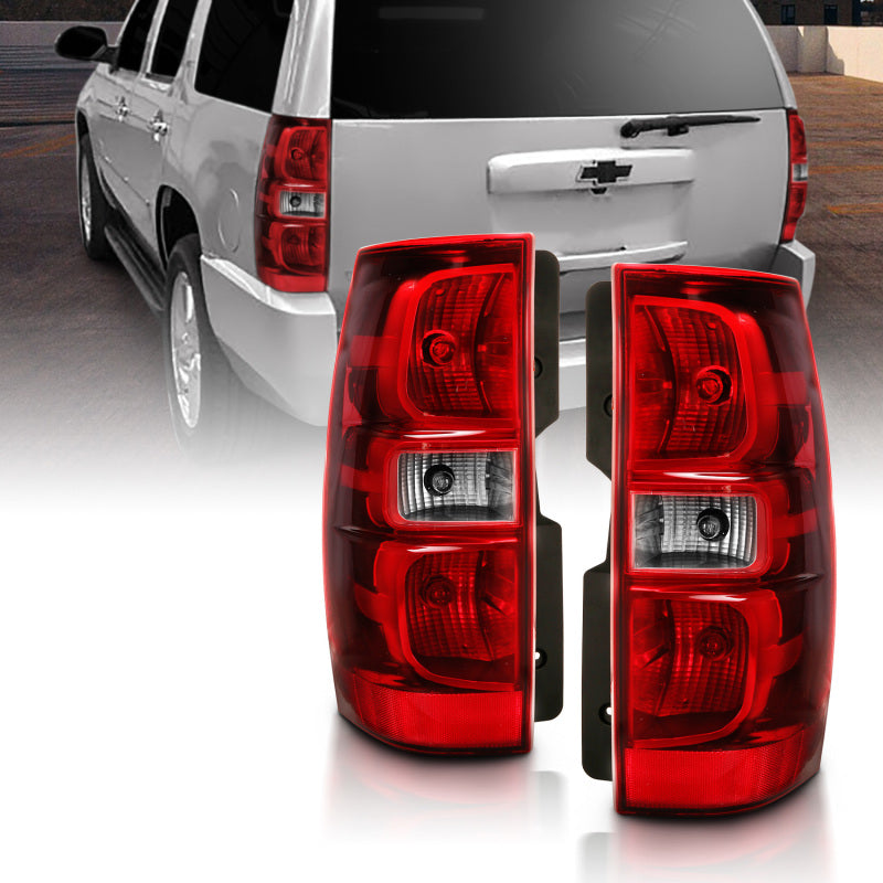 ANZO 311304 2014 fits Chevy 07-20 Tahoe Taillight Red/Clear Lens (OE Replacement)