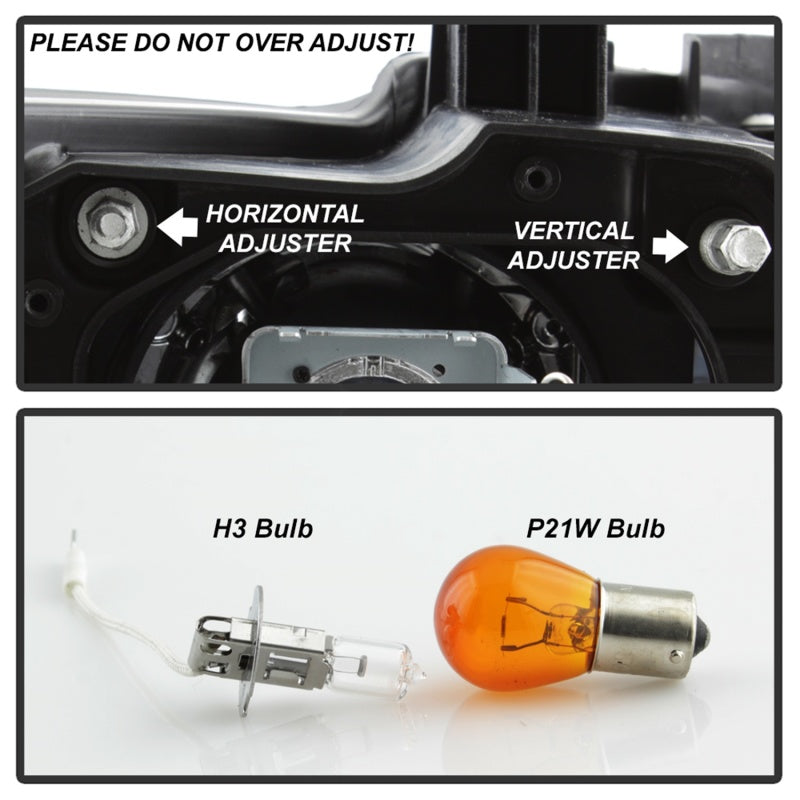 Spyder 5086518 fits BMW 08-10 F92 3 Series Proj Headlight - High Beam H3 DRL LE