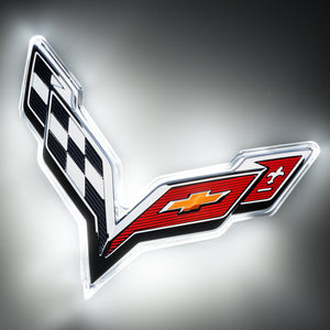 ORACLE Lighting 3633-001 Oracle fits Corvette C7 Rear Illuminated Emblem - White