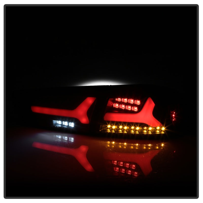 Spyder 5088147 fits Mitsubishi 08-14 Lancer/Evolution X V2 LED Tail Lights - Bl