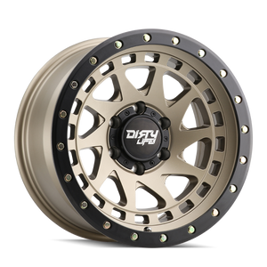 Dirty Life 9311-7973MGD12 9311 Enigma Pro 17x9/5x127 BP/-12mm Offset/71.5mm Hub Satin Gold Wheel - Beadlock