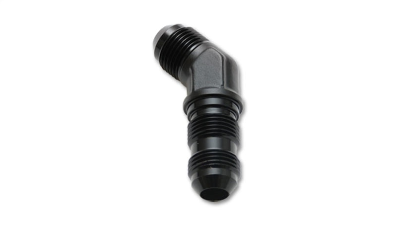 Vibrant 10606 -16AN Bulkhead Adapter 45 Deg Elbow Fitting - Anodized Black