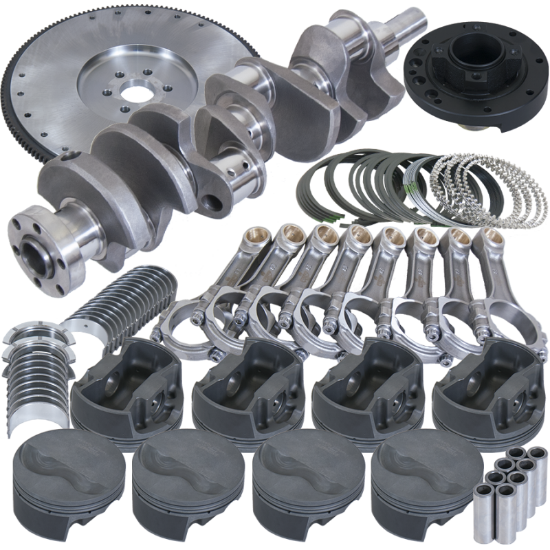 Eagle B16003MS000 fits Ford 302 3.400in Crank 5.400in I-Beam Rods 4.000in Pistons 157 Tooth FW Balanced Assembly