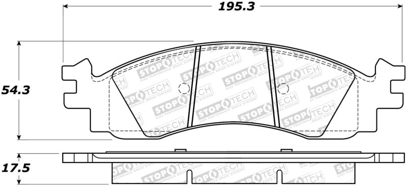 Stoptech 305.1158 Street Select Brake Pads