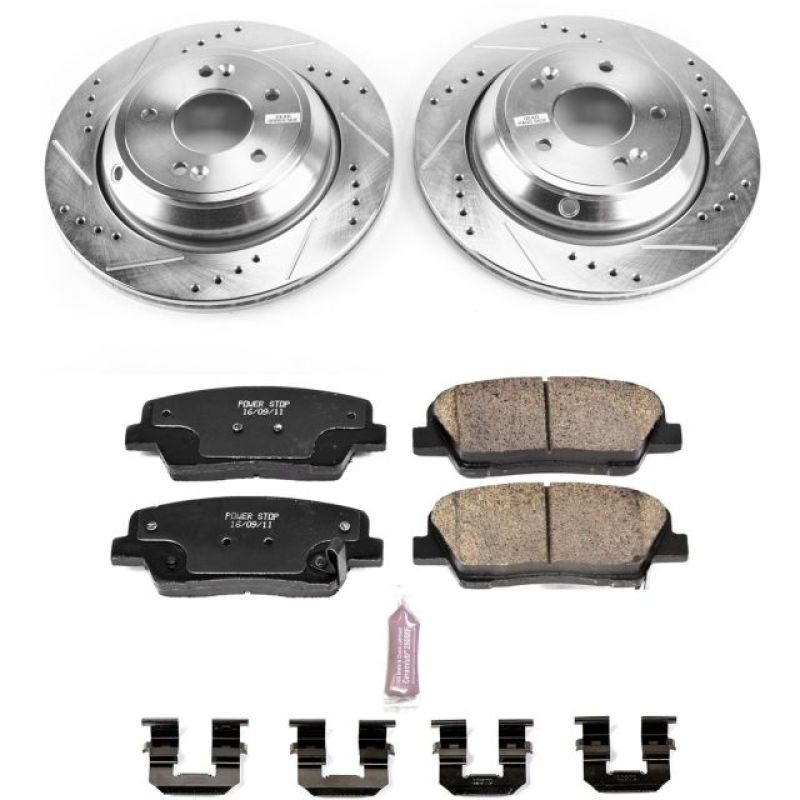 PowerStop K7341 fits Hyundai 11-16 Equus Rear Z23 Evolution Sport Brake Kit