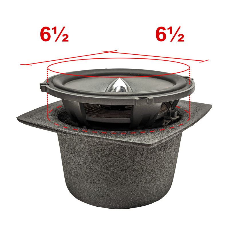 DEI  50331 Speaker Baffles 6-1/2in Round Slim Pair