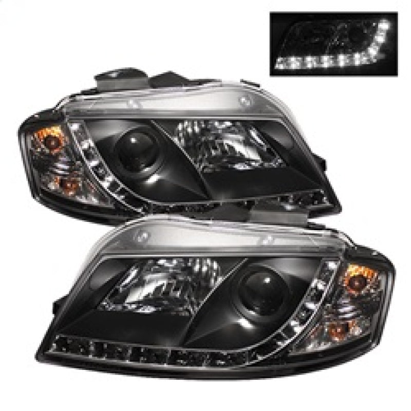 Spyder 5008510 fits Audi 06-08 A3 Projector Headlights Halogen Model Only - DRL