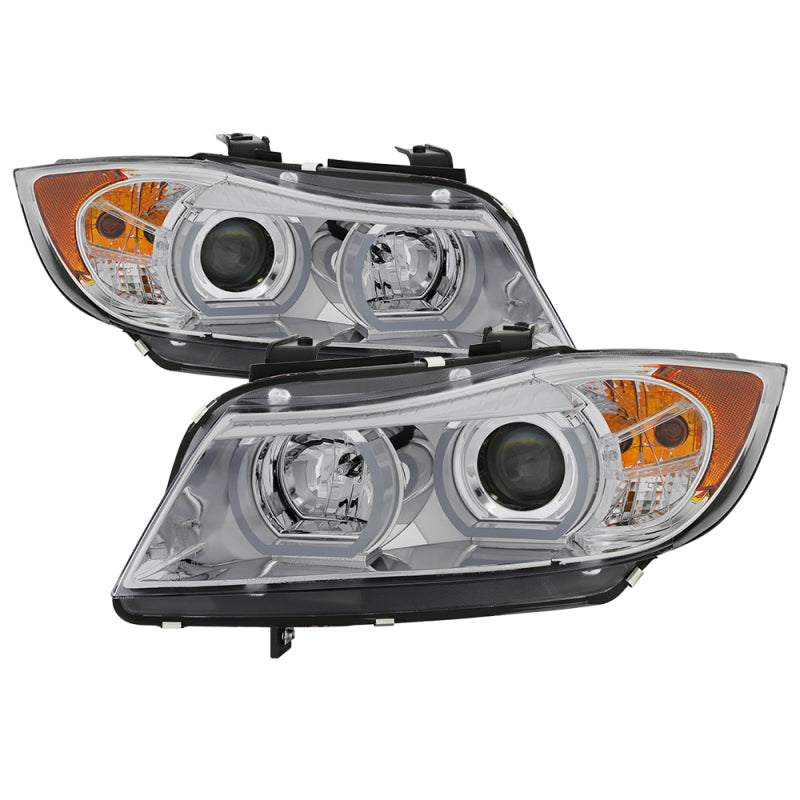 Spyder 5083845 fits BMW 06-08 E90 3-Series 4DR V2 Headlights - HID Only - Chrom