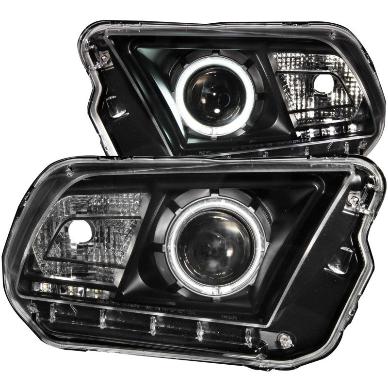 ANZO 121323 2014 fits Ford 10-20 Mustang Projector Headlights w/ Halo Black (CCFL)