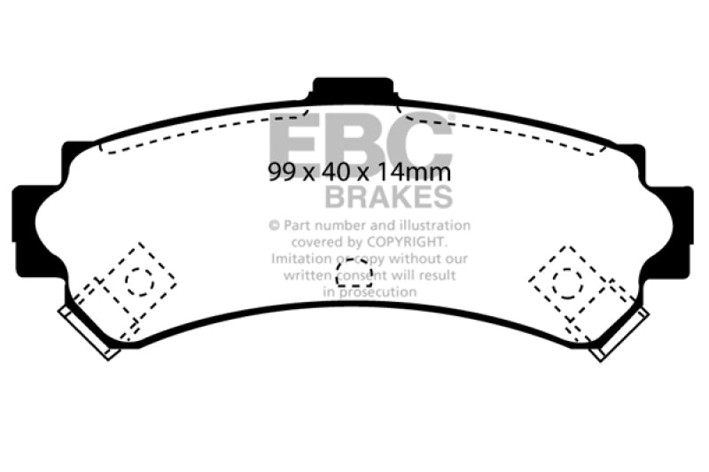 EBC DP21067 fits Nissan 95-97 Sentra 1.6 Greenstuff Rear Brake Pads