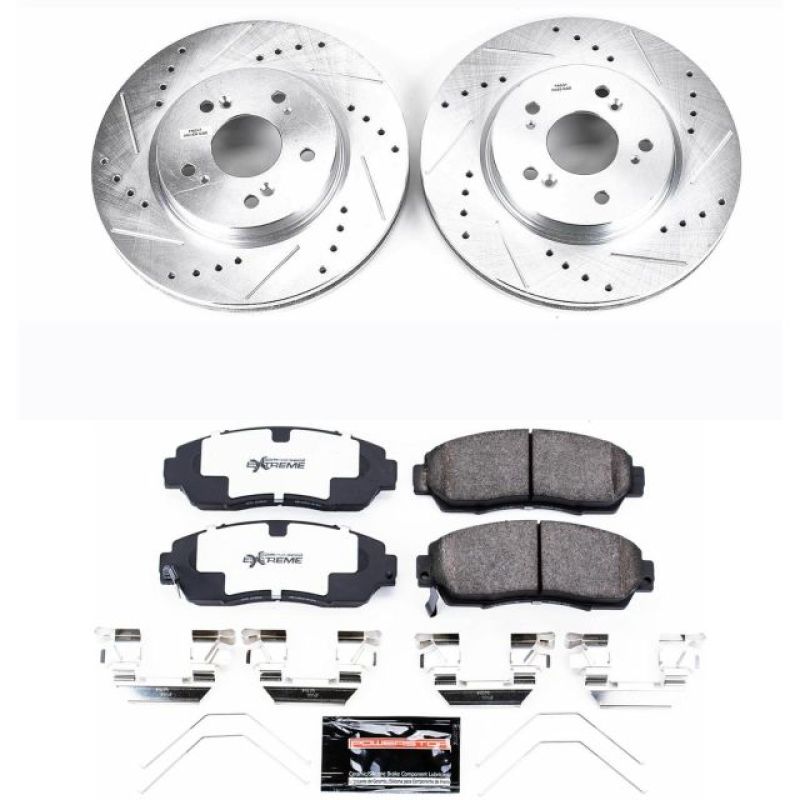 PowerStop K5432-26 12-15 fits Honda Crosstour Front Z26 Street Warrior Brake Kit
