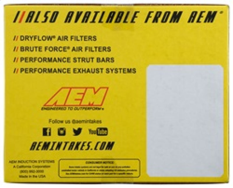 AEM 22-406B 97-01 fits Honda Prelude Base & Type SH Blue Short fits Ram Intake