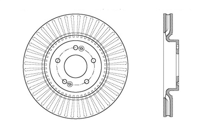 Stoptech 128.50028L Drilled Sport Brake Rotor