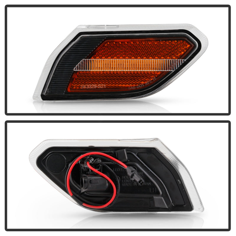 Spyder 5087836 fits Jeep 19-20 Wrangler LED Side Marker Lights - Black (SML-YD-
