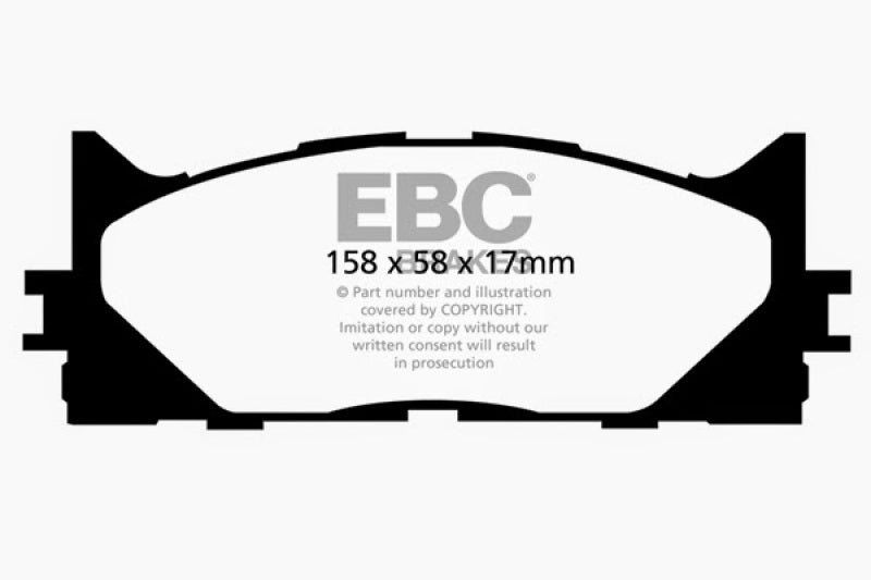 EBC DP21790 13+ fits Lexus ES300h 2.5 Hybrid Greenstuff Front Brake Pads