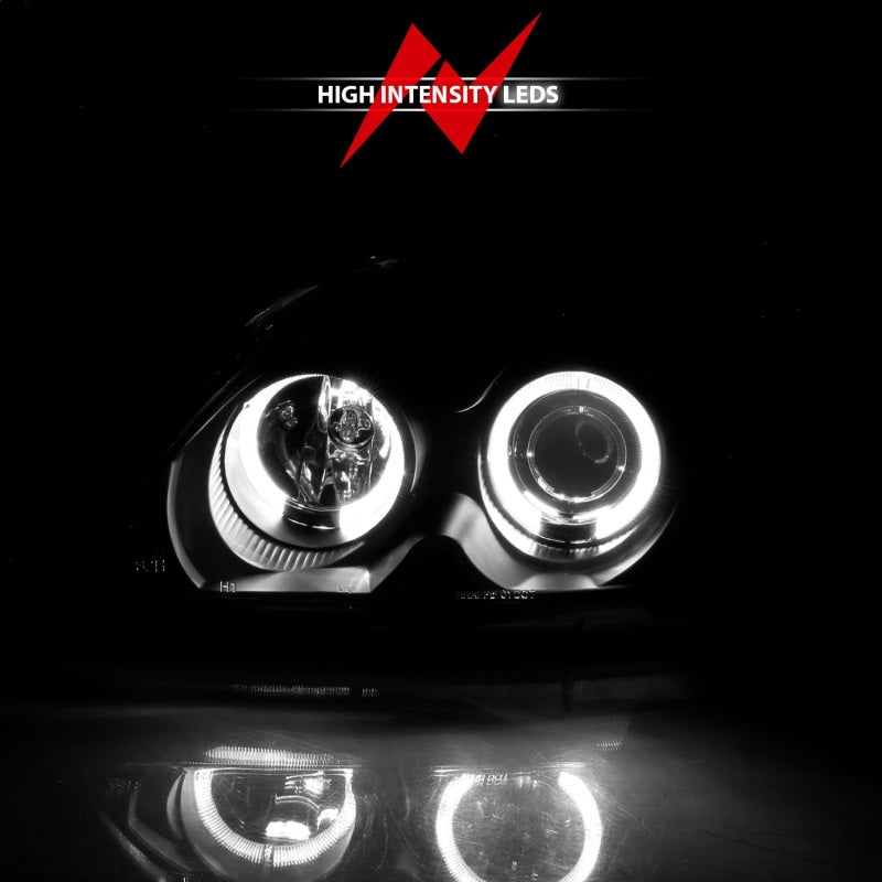 ANZO 121068 1998 fits Honda 96-19 Civic Projector Headlights w/ Halo Black