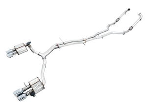 AWE Tuning Audi B9 S5 Sportback SwitchPath Exhaust - Non-Resonated (Silver 102mm Tips)