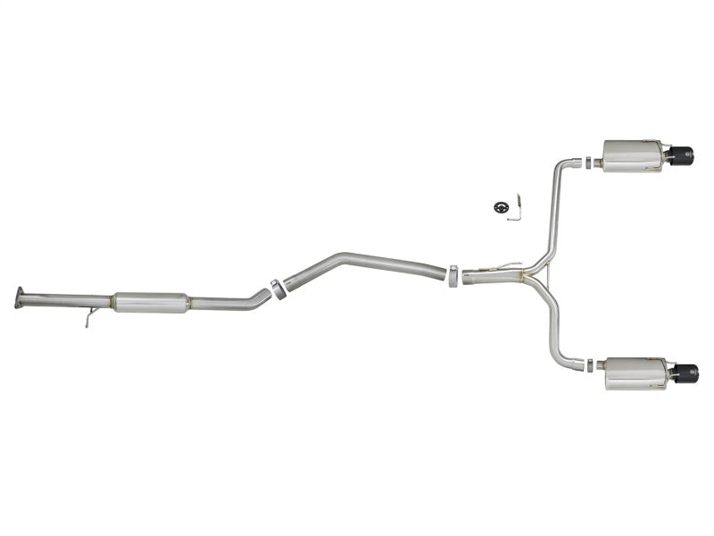 AFE 49-36605-B  Exhaust 304SS Dual Cat-Back w/ Black Tips 13-17 fits Honda Acco