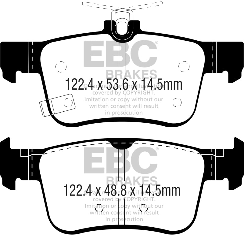 EBC DP22301 2016+ fits Honda Civic Coupe 1.5L Turbo Greenstuff Rear Brake Pads