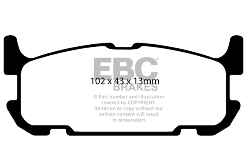 EBC DP21685 fits Mazda 04-05 Miata MX5 1.8 (Sports Suspension) Greenstuff Rear Brake Pads