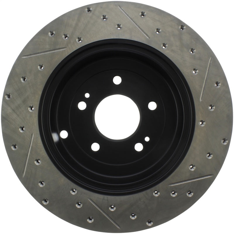 Stoptech 127.51035R 10 fits Hyundai Genesis Coupe w/ Factory Brembo Slotted & Drilled Right Rear Rotor